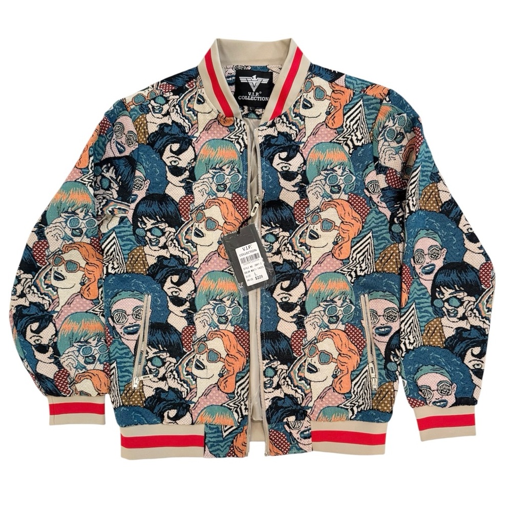 VIP Collection Color Multi Faces Jacket Size L - Picture 2 of 9